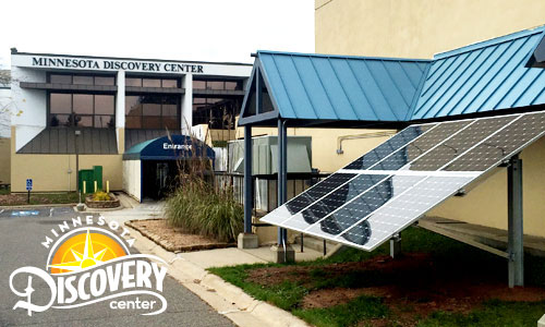 Solar installation at Minnesota Discovery Center