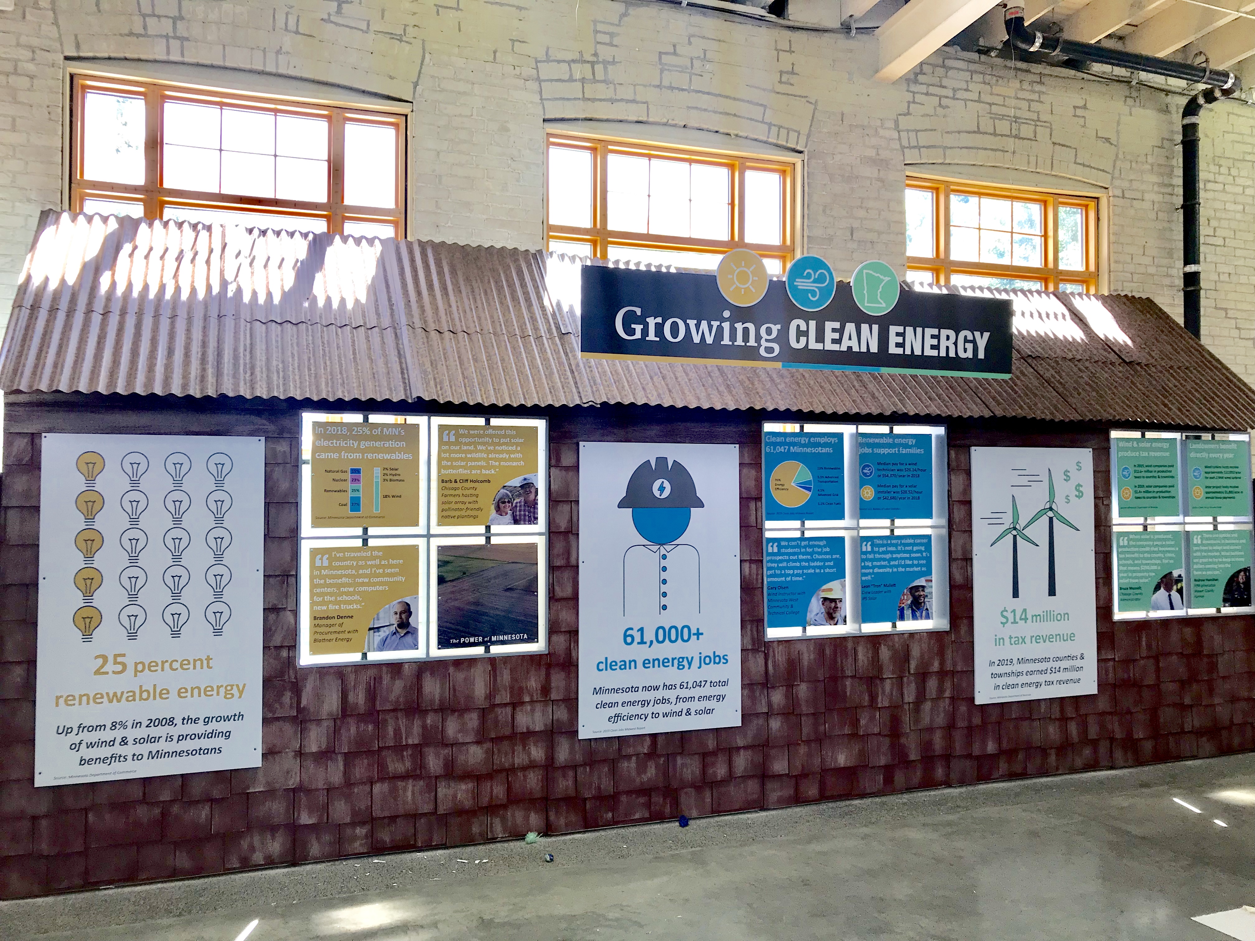 growing clean energy display