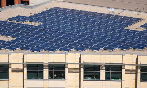 The state of Minnesota recently installed solar panels on the roof of a legislative office building.