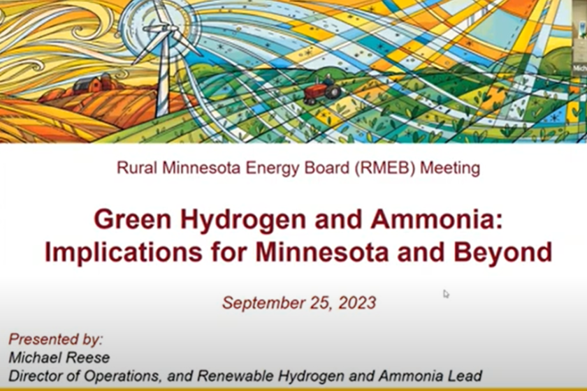 Screengrab of Green Hydrogen and Ammonia video presentation