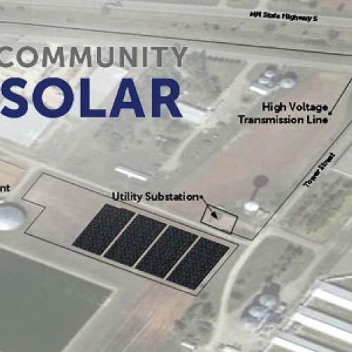 Site of the Gaylord community solar garden project by Mn Community Solar