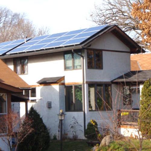A home with solar in Minneapolis