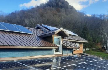 Solar array on a house, photo by Tim Gulden