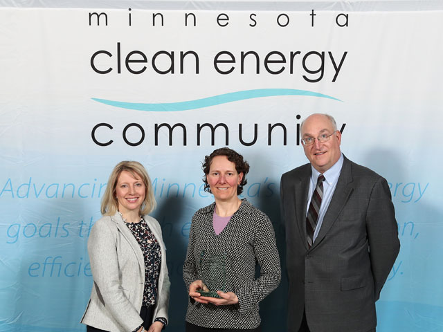 Hennepin County pictured with Commerce Commissioner Jessica Looman and Deputy Commissioner Bill Grant