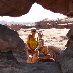 Gary and Betty Dagen away from their home in the woods