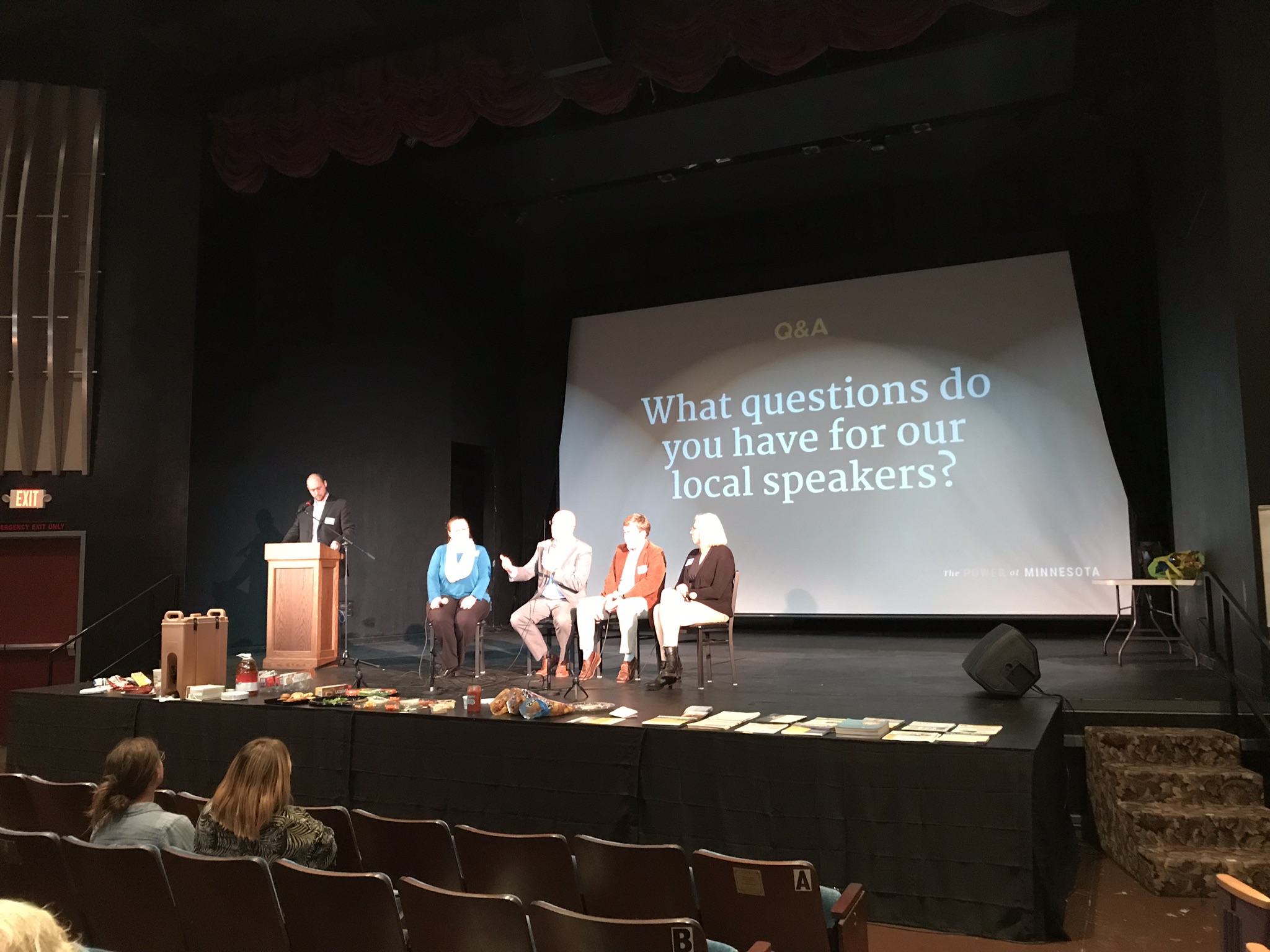 speakers on stage