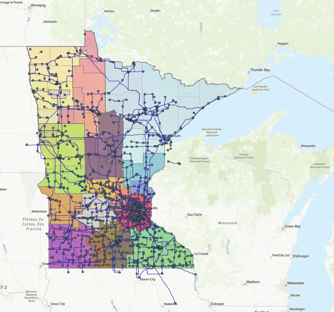 MN renewable energy collaboration map