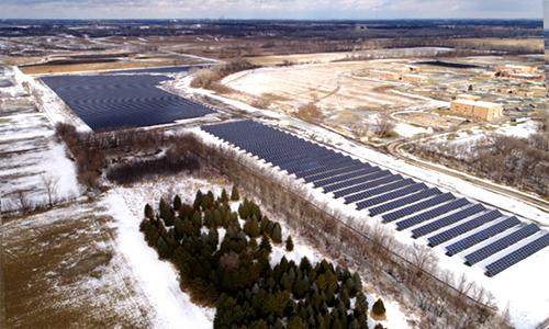 Community solar garden from above | Credit: Metropolitan Council