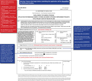 Renewable Energy Sample Application - fill out form to download