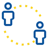 icons of people in a circle together