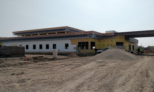 Building during construction Building during construction
