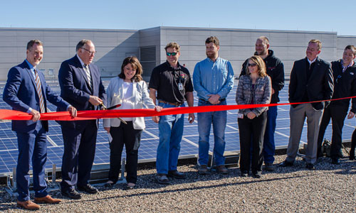 Solar ribbon cutting at the MN Capitol