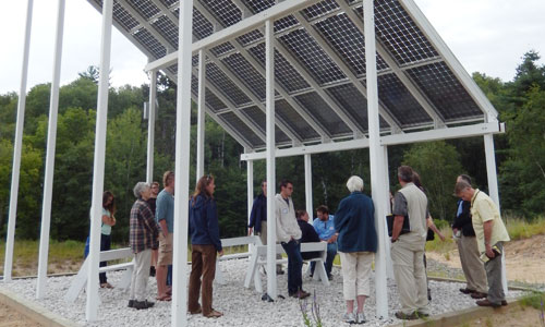 CERTs solar array tour at Deep Portage