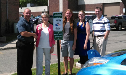The city of Bemidji, Bemidji State University, North Country Electrical Services, Inc., and Otter Tail Power Company partnered to provide electric vehicle charging stations and related equipment
