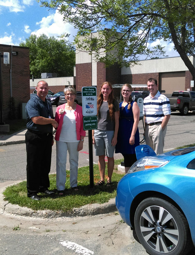 The city of Bemidji, Bemidji State University, North Country Electrical Services, Inc., and Otter Tail Power Company partnered to provide electric vehicle charging stations and related equipment