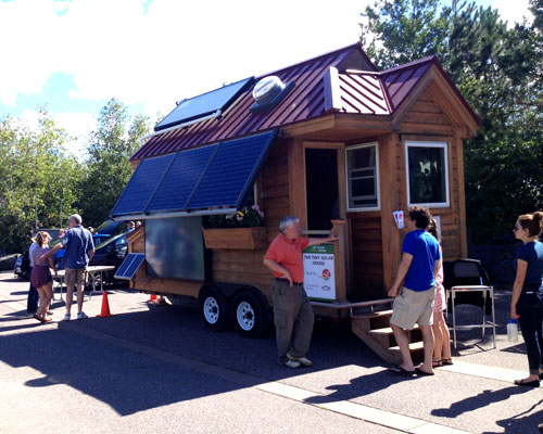Solar-powered tiny house at Harvest Festival
