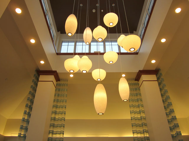 Classy LED lighting in the lobby