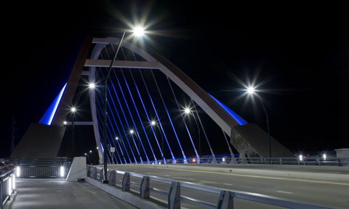 LED lighting on Lowry Avenue Bridge in Minneapolis | Credit: Joe Ferrer/Getty Images
