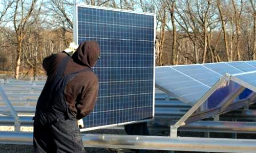 Solar community garden now installed at LREC HQ