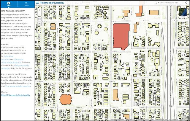 Minneapolis Solar Suitability Map