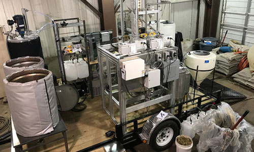 The process developed by Ruan and Anderson converts scum to biodiesel that can be directly used in utility vehicles on-site, leading to substantial cost savings