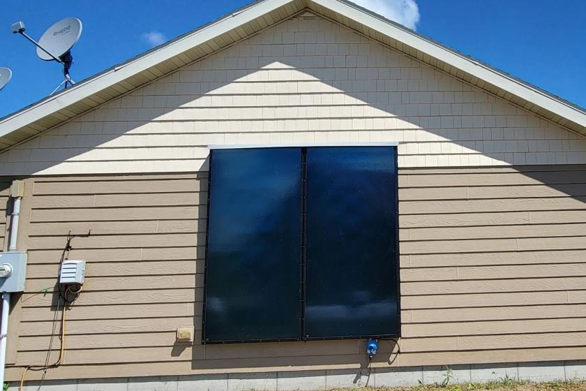 Installed solar thermal panel