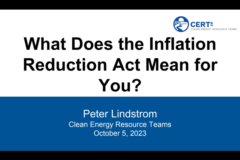 What does the Inflation Reduction Act mean for you slide