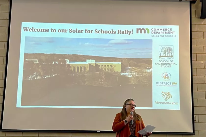 Solar for schools ribbon cutting