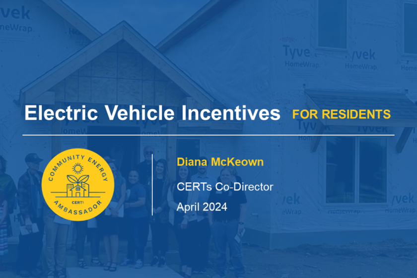 Electric vehicle incentives for residents