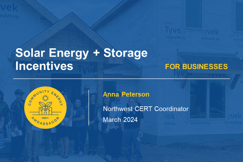 Solar energy and storage incentives for businesses