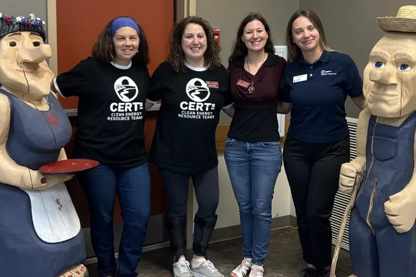Rau (right) and CERTs staff host a networking event in NW MN.