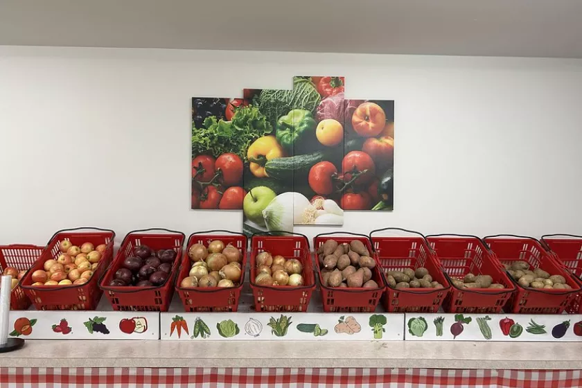 An array of vegetables at the Lakes Area Food Shelf.