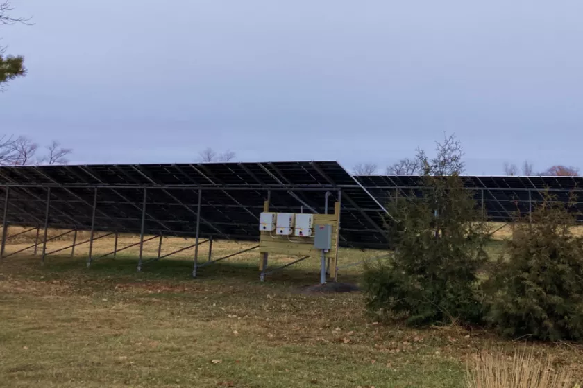 solar panels on a field