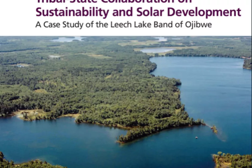 Tribal-State Collaboration on Sustainability and Solar Development report cover