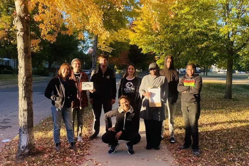 Group photo in autumn