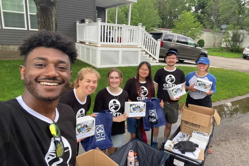 Staff at manufactured home park