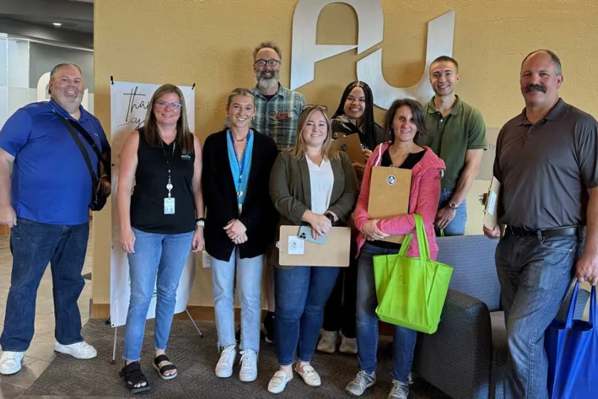 Staff at business outreach