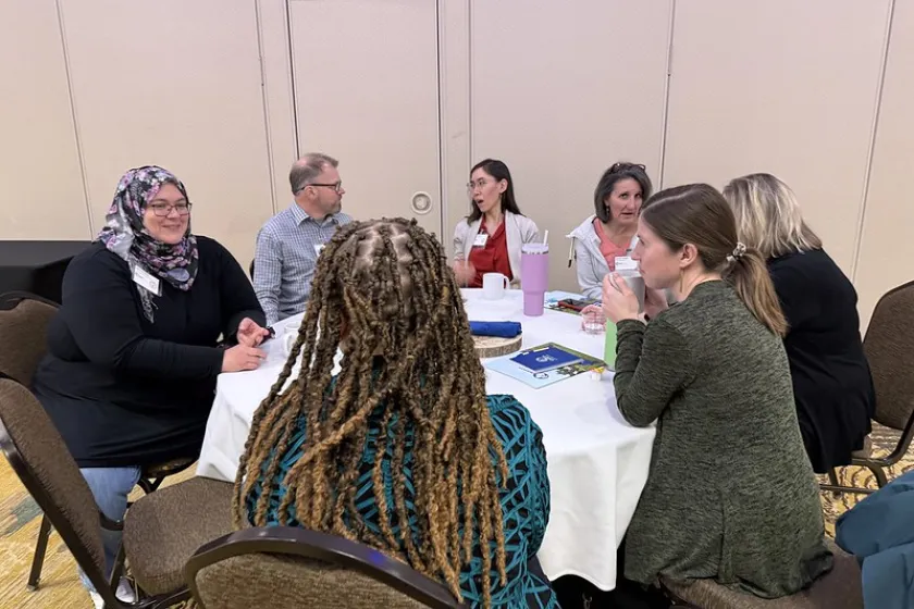 People gathered at a table