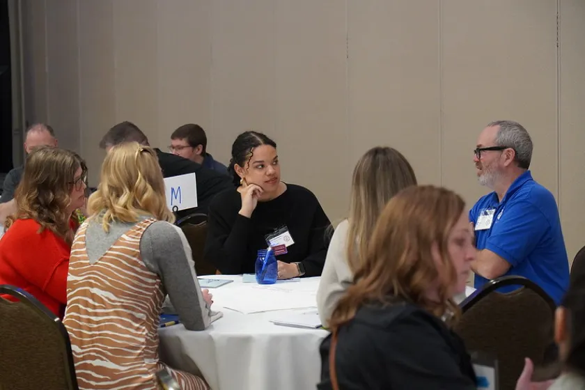 People gathered at a table