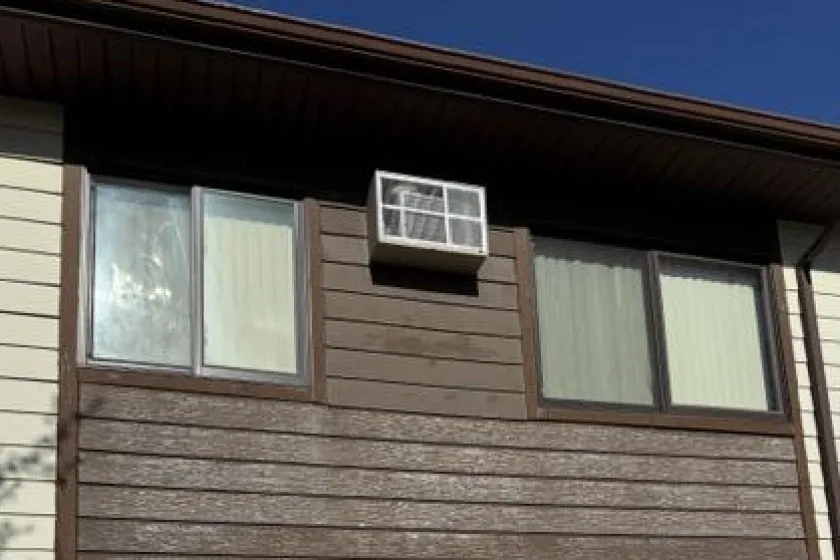 HVAC system outside of the apartment complex