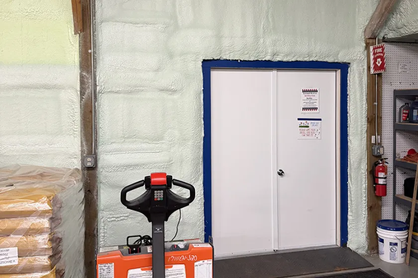 Insulated walls and door