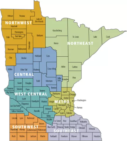 Map of CERTs regions