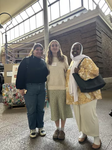 Left to right: Tylee Golden-Bordeaux, Maria Feiock, and Anaam Awad