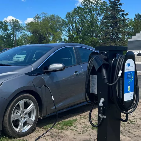 The Volt at a Level 2 charger