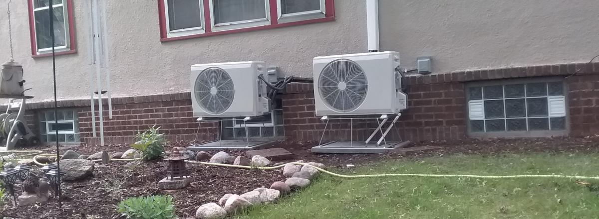 Air Source Heat Pump condensers, courtesy of City of Minneapolis