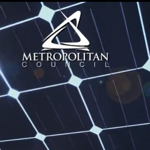 Metropolitan Council logo on solar panel