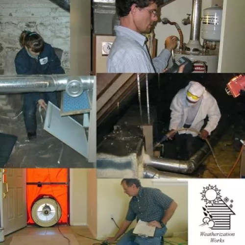 contractors working on weatherization