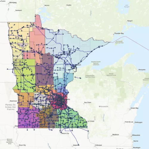 MN renewable energy collaboration map