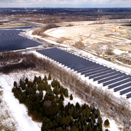 Community solar garden from above | Credit: Metropolitan Council