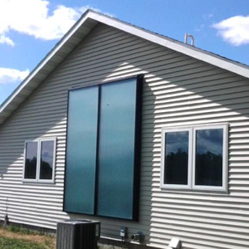 RREAL solar furnace installation on a Mille Lacs home
